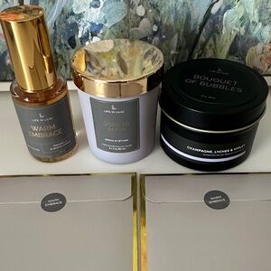Life in Lilac Warm Embrace (room spray, two air fresheners) and mini candles